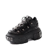 Thick soled women's heavy metal punk shoes