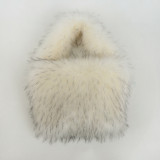 Large capacity faux fur plush bag