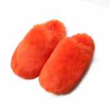 Fur slippers for men and women at home