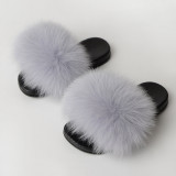Children's fur and fur slippers