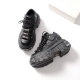Thick soled women's heavy metal punk shoes