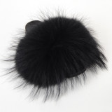 Fur, raccoon fur, slippers, fox fur