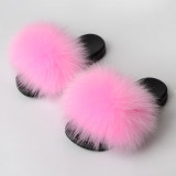 Children's fur and fur slippers