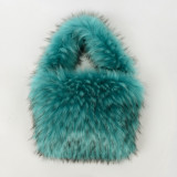 Large capacity faux fur plush bag