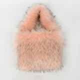 Large capacity faux fur plush bag