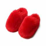 Fur slippers for men and women at home
