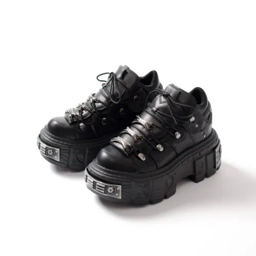 Thick soled women's heavy metal punk shoes