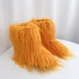Fur snow boots for women