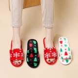 Christmas tree slippers plush cotton slippers