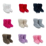 Woolen boots with winter warmth and plush midsole boots