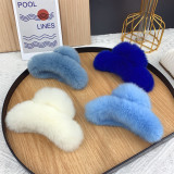 Otter rabbit hair clip for women, simple shark clip hair accessory