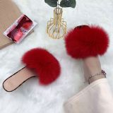 fox fur grass high heels