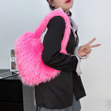 Fur Bag Small Love Bag Women's Colorful Plush Bag
