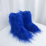 Fur snow boots for women