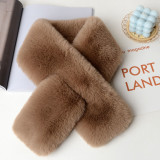 Cross scarf thickened for warmth