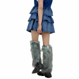 Imitation fur boots, socks, shaping and slimming, furry socks for women