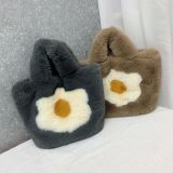 Fried Egg Bag Fashion Women's Trendy Handheld fur Bag