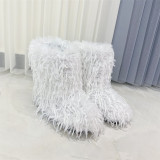 Woolen boots with winter warmth and plush midsole boots