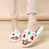 Christmas tree slippers plush cotton slippers