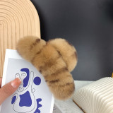 Otter rabbit hair clip for women, simple shark clip hair accessory