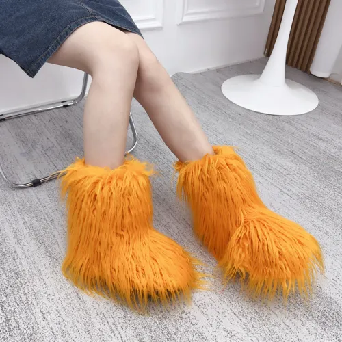 Fur snow boots for women