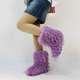 Woolen boots with winter warmth and plush midsole boots