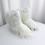 Fur snow boots for women