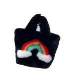 Rainbow Plush Bag Women's Fashion Handbag