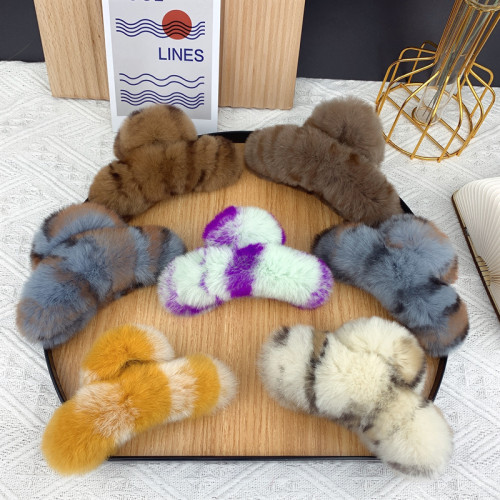 Otter rabbit hair clip for women, simple shark clip hair accessory