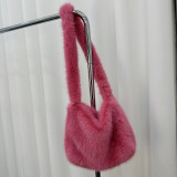 Handbag, fur bag, plush shoulder bag