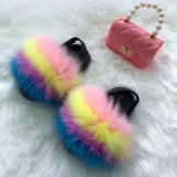 Imitation fox fur grass slippers children's bag