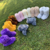 Snow warm fur boots for children