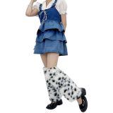 Imitation fur sock set spotted autumn and winter shoe set