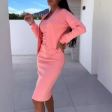 Strap skirt jacket two-piece set for women's clothing