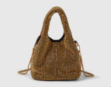 Women's bag, dinner bag, rhinestone bucket bag, handbag