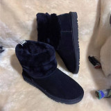 Fur integrated snow boots, genuine leather wool cotton shoes, and fur shoes