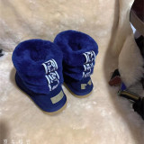 Fur integrated snow boots, genuine leather wool cotton shoes, and fur shoes