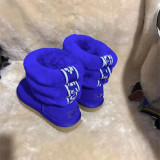 Fur integrated snow boots, genuine leather wool cotton shoes, and fur shoes