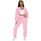 YD8785-H6 Solid Color Two Piece Set