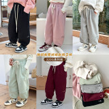 Velvet children's warm sports pants
