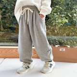 Velvet children's warm sports pants