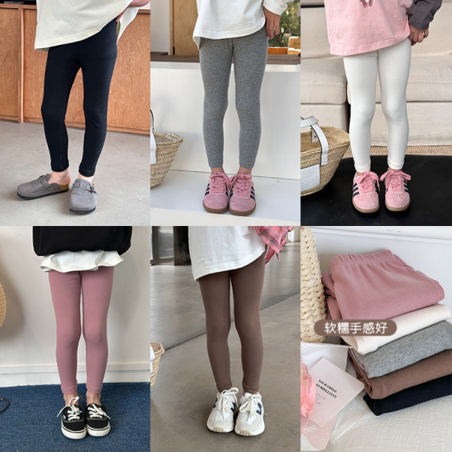 Elastic slim fit pants for children, comfortable leggings
