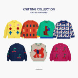 Children's sweater single breasted knit sweater