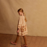 Children's dress with retro style, heavy-duty embroidery and embroidery, girls' princess dress