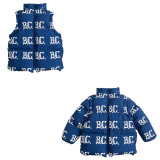 Colorful spliced cotton jacket with double-sided wear