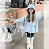 Children's handsome windproof and wrinkle resistant outdoor hooded jacket top
