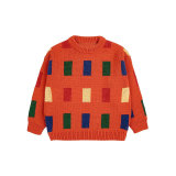 Children's sweater single breasted knit sweater