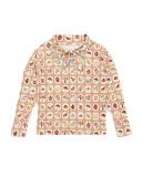 Children's base shirt, retro style, girls' long sleeved T-shirt, girls' top