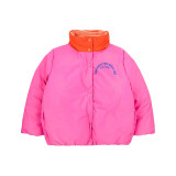 Colorful spliced cotton jacket with double-sided wear