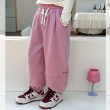 Velvet children's warm sports pants